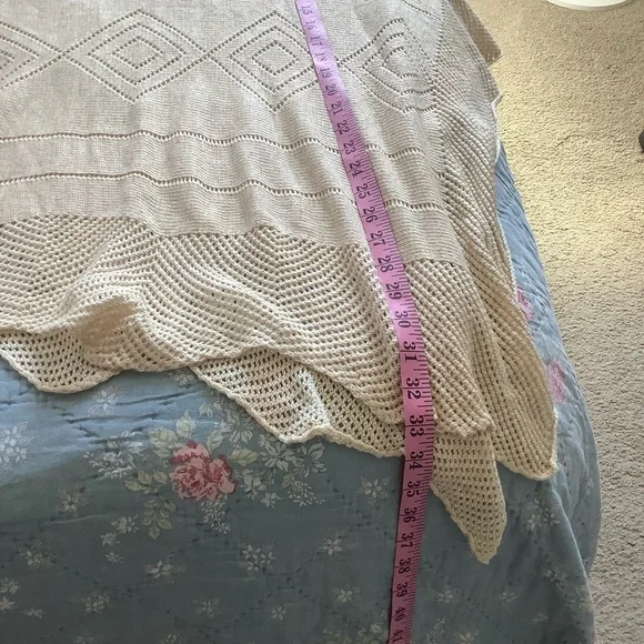 NWT Ciel Bohemian Sweater Shrug Pullover M Southwestern Beige Boho Knit - Picture 7 of 10